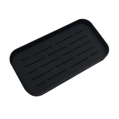 CHICAMPERA Silikon Abtropfmatte Schwarz Dicke Rutschfeste Drain Tray mit Tiefen Ablaufrillen Multifunktionale Küchenspülen Ablauffläche für Besteck Schwämme und Seifenhalter Leicht zu CHICAMPERA Silikon Abtropfmatte Schwarz Dicke Rutschfeste Drain Tray mit Tiefen Ablaufrillen Multifunktionale Küchenspülen Ablauffläche für Besteck Schwämme und Seifenhalter Leicht zu von CHICAMPERA