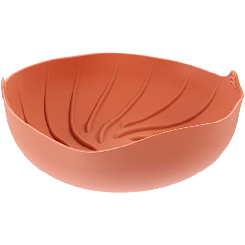 CHICAMPERA Silikon Backform für Heißluftfritteuse Wiederverwendbare Matte für Ofen und Mikrowelle Einsatz für Air Fryer Kleine Rosa Silikon Schale Hygienisch und Hitzebeständig von CHICAMPERA
