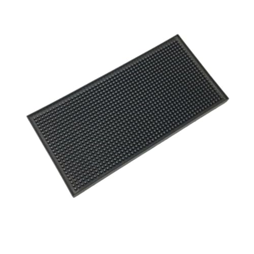 CHICAMPERA Silikon Bar Matte Rutschfeste Abtropfmatte mit Tiefen Rillen für Entwässerung Küchen und Bar Drain Pad Schwarz Spülbecken Geeignet Leicht zu Reinigen von CHICAMPERA