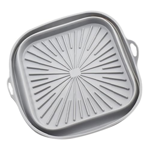 CHICAMPERA Silicone Air Fryer Liner Für Heißluftfritteusen Wiederverwendbare Silikonmatte Antihaft-beschichtung Für Gemüse Und Desserts Hochtemperaturbeständig von CHICAMPERA