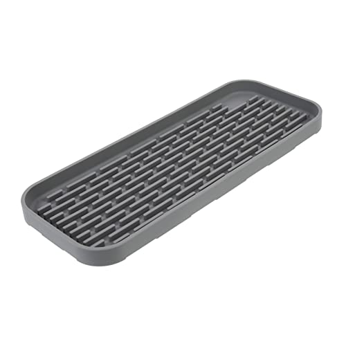 CHICAMPERA Silikon Trockenmatte Rutschfestes Aufbewahrungs Tablett Küchen Organizer Langlebig Leicht zu Reinigen Praktische Sanitärmatte für Haushalt und Restaurant von CHICAMPERA