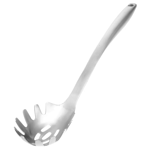 CHICAMPERA Spaghettilöffel Werkzeug Nudeln Sieb Nudellöffel Küchenlöffel Nudelsieb Spaghettiheber -Server- Nudelfilter Küchensieb Edelstahl 316 Silver von CHICAMPERA