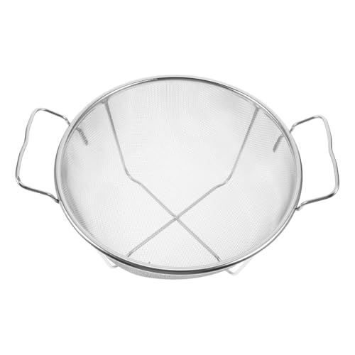 CHICAMPERA Spülfilter küchenzubehör spülbeckenfilter Handliches Küchensieb Hygienisches Küchensieb Edelstahlfilter Reissiebbecken Siebfilterschale Reis Waschfilter Rostfreier Stahl Silver von CHICAMPERA
