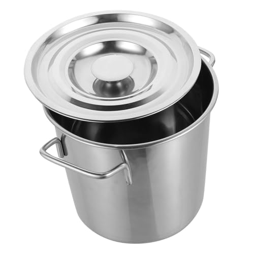 CHICAMPERA Suppentopf mit Deckel Meeresfrüchte Kocheimer Robuster Metall Suppeneimer mit Doppelgriffen für Gastronomie und Große Küchen von CHICAMPERA