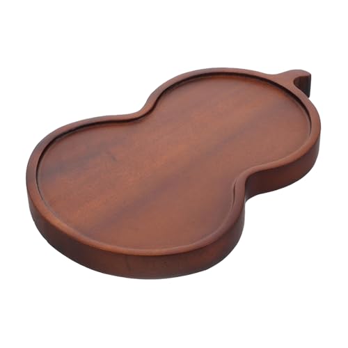 CHICAMPERA Teetablett aus Holz chinesische Untertasse Tee-Tablett Teetisch Tablett für die Teezeremonie rundes kleines Teetablett chinesisches Kung-Fu-Teetablett hölzern von CHICAMPERA