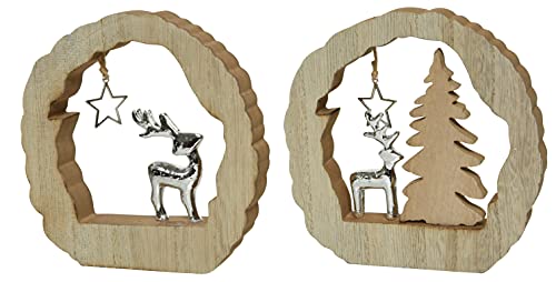 CHICCIE 2 Set Rentier Mangoholz 15cm - Weihnachtsdeko Weihnachtsfigur Dekofigur CHICCIE 2 Set Rentier Mangoholz 15cm - Weihnachtsdeko Weihnachtsfigur Dekofigur von CHICCIE