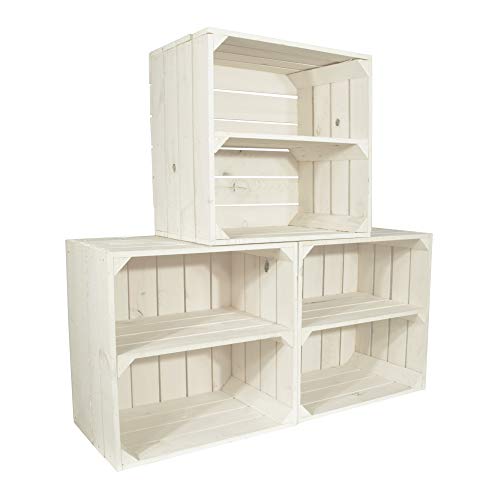 CHICCIE 3 Set Weinregal Wino aus Holz - Weiß 1x Regal Holzkiste CHICCIE 3 Set Weinregal Wino aus Holz - Weiß 1x Regal Holzkiste von CHICCIE