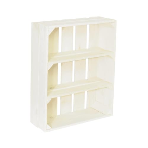 CHICCIE 4 Set Holzregal Schmalhanz 50x40x15cm - Weiß 2X Kurzes Regal von CHICCIE