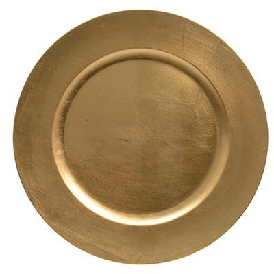 CHICCIE Dekoteller aus Kunststoff Gold 33cm - Teller Dekoration Tablett von CHICCIE