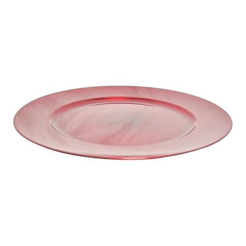 CHICCIE Dekoteller aus Kunststoff Rot 40cm Festlich Elegant Tischdekoration von CHICCIE