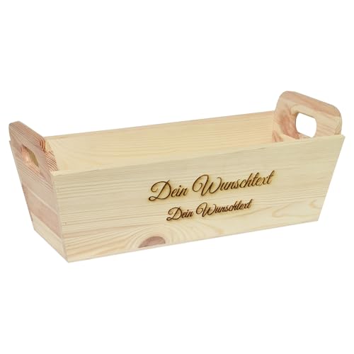 CHICCIE Geschenkkorb mit Henkeln Personalisierbar Wunschtext 35x11x13cm Präsentkorb Holz Geschenkidee Holzkiste Hochzeit Geburtstag Ruhestand Personalisierung CHICCIE Geschenkkorb mit Henkeln Personalisierbar Wunschtext 35x11x13cm Präsentkorb Holz Geschenkidee Holzkiste Hochzeit Geburtstag Ruhestand Personalisierung von CHICCIE