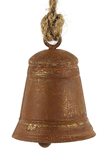 CHICCIE Glocke Rund Rost 10cm - Türklingel Schulglocke Hotelglocke Wanddeko Deko von CHICCIE