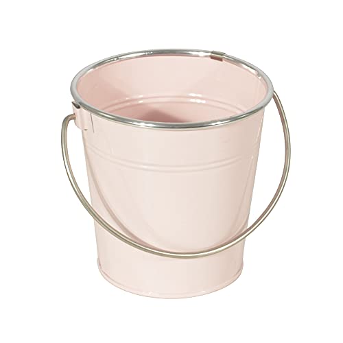 CHICCIE Metall Eimer Pink Henkel 13cm - Blumentopf Deko von CHICCIE