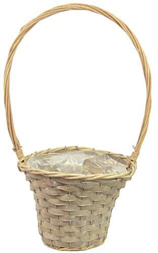 CHICCIE Ratten Korb mit Henkel - 60cm - Pflanzkorb - Mit Folie Pflanzgefäß von CHICCIE