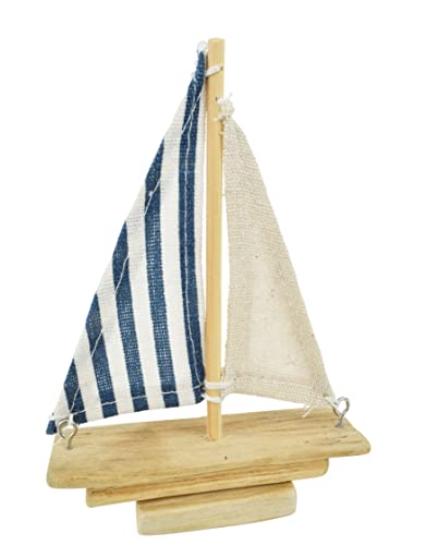CHICCIE Schiff Figur Weiß Blau 15cm - Maritim Deko Dekoschiff Dekoration von CHICCIE