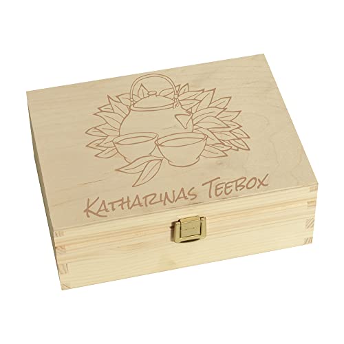 CHICCIE Teebox Personalisierbar 21x16x9cm - Natur Aufbewahrungsbox Holztruhe Kiste CHICCIE Teebox Personalisierbar 21x16x9cm - Natur Aufbewahrungsbox Holztruhe Kiste von CHICCIE