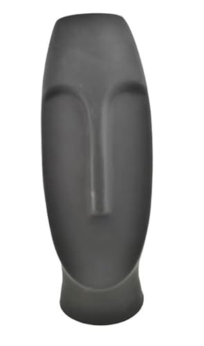 CHICCIE Vase Grau Gesicht 30cm - Blumenvase Deko Dekoration von CHICCIE