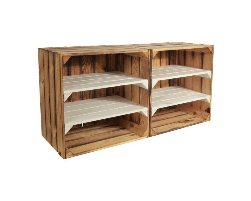 CHICCIE Weinregal Wino Flaschenregal aus Holz Geflammt Weiß 2x Regal, 2-tlg. CHICCIE Weinregal Wino Flaschenregal aus Holz Geflammt Weiß 2x Regal, 2-tlg. von CHICCIE