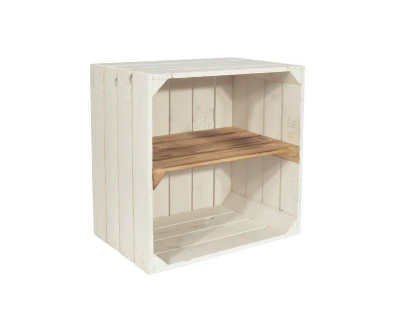 CHICCIE Weinregal Wino Flaschenregal aus Holz Weiß Geflammt 1x Regal, 1-tlg. von CHICCIE