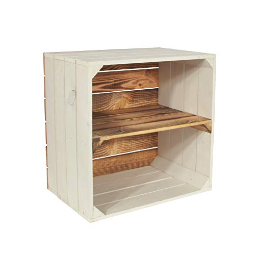 CHICCIE Weinregal Wino aus Holz - Greta Geflammt 1x Regal Holzkiste von CHICCIE