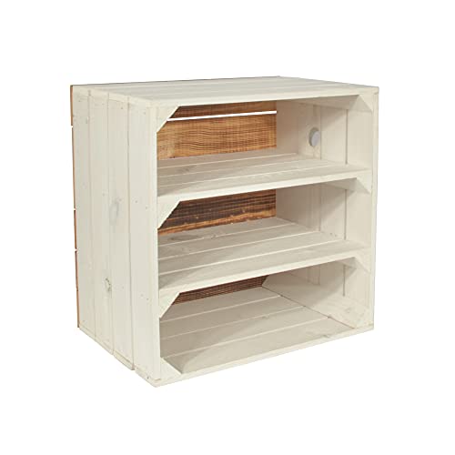 CHICCIE Weinregal Wino aus Holz - Greta Weiß 2X Regal Holzkiste von CHICCIE