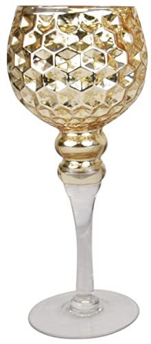 CHICCIE Windlicht Kelch Wabenoptik champanger 30x13x13cm - Kerzenständer Deko CHICCIE Windlicht Kelch Wabenoptik champanger 30x13x13cm - Kerzenständer Deko von CHICCIE