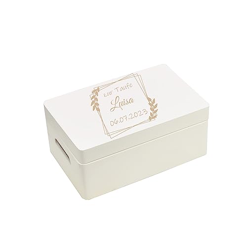 CHICCIE personalisierte Holzbox zur Taufe weiß 30x20x14cm - Erinnerungsbox CHICCIE personalisierte Holzbox zur Taufe weiß 30x20x14cm - Erinnerungsbox von CHICCIE