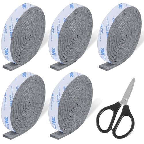 5 Rollen Filzgleiter Selbstklebend mit Schere - 100cm x 2cm Filzband Selbstklebend Möbelpads Rolle Stark Klebendes Gleitmatten Band für Möbel, Schwerlast-Bodenschutzpolster für Sofa, Tür, Stuhl 5 Rollen Filzgleiter Selbstklebend mit Schere - 100cm x 2cm Filzband Selbstklebend Möbelpads Rolle Stark Klebendes Gleitmatten Band für Möbel, Schwerlast-Bodenschutzpolster für Sofa, Tür, Stuhl von CHICHI:OÜ