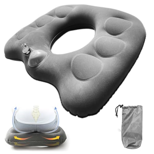 Aufblasbares Sitzkissen Orthopädische, Multifunktionales Ergonomisches Ringkissen for Steißbein und Rückenschmerzen, Sitzring Hämorrhoiden for Zuhause Büro Auto lindert Ermüdung durch langes Sitzen von CHICHI:OÜ