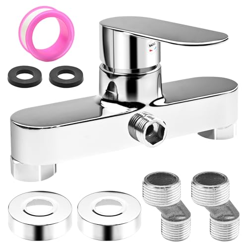Duscharmatur Einhebelmischer, Aufputz Mischbatterie Duscharmatur, Wasserhahn Dusche Silbrig mit Keramikventil Kern,Werkstoff aus Zinklegierung,Chrom Wasserhahn Dusche mit G 1/2 Auslauf für Badezimmer Duscharmatur Einhebelmischer, Aufputz Mischbatterie Duscharmatur, Wasserhahn Dusche Silbrig mit Keramikventil Kern,Werkstoff aus Zinklegierung,Chrom Wasserhahn Dusche mit G 1/2 Auslauf für Badezimmer von CHICHI:OÜ