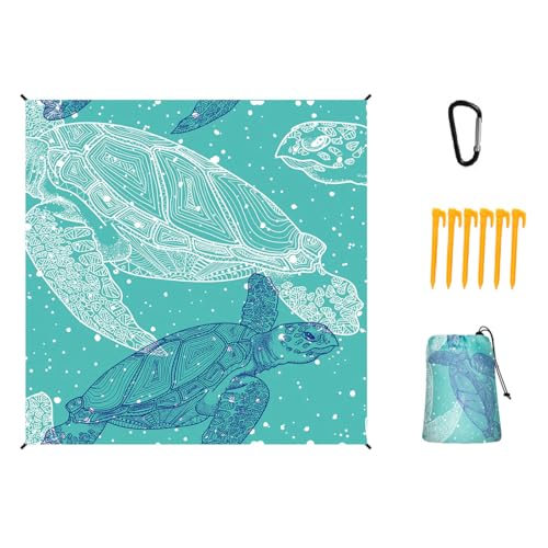 Mikrofaser Strandtuch - 210x200 cm Groß Stranddecke Sandfrei mit 6 Bodennägel und 1 Karabiner Strandzubehör Picnic Blanket - Strandmatte Camping Picknickdecke für Strand, Wandern, Reisen, Picknick Mikrofaser Strandtuch - 210x200 cm Groß Stranddecke Sandfrei mit 6 Bodennägel und 1 Karabiner Strandzubehör Picnic Blanket - Strandmatte Camping Picknickdecke für Strand, Wandern, Reisen, Picknick von CHICHI:OÜ
