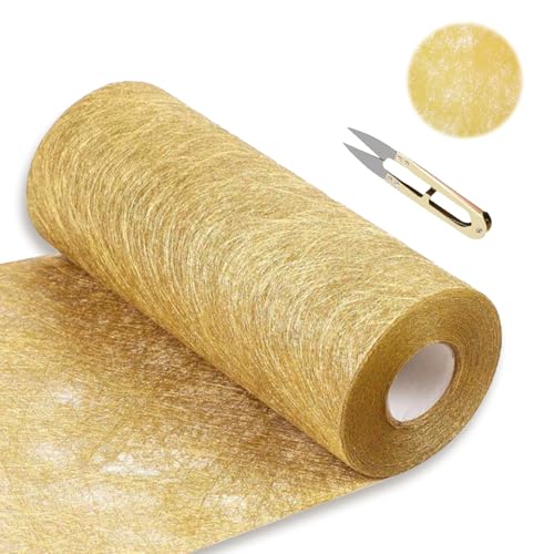 Vlies Tischläufer Gold, 20cm x 25m Tischläufer Wiederverwendbaren Dekostoff Tischband mit Eisenschere, Tischdecke Papierrolle für Hochzeiten Valentinstag Taufen Festliche Dekoration Vlies Tischläufer Gold, 20cm x 25m Tischläufer Wiederverwendbaren Dekostoff Tischband mit Eisenschere, Tischdecke Papierrolle für Hochzeiten Valentinstag Taufen Festliche Dekoration von CHICHI:OÜ