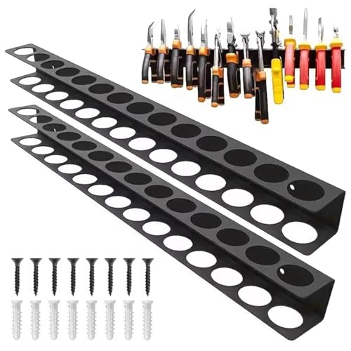 Zangenhalter Wandhalterung, 2 Stück 40 cm Wandhalterung Werkzeughalter, 14 Löcher Zangenschlüssel Organizer mit Schrauben und Expansionsrohr, Schwarz Hammerständer für Garage Werkstätten und Werkbänke Zangenhalter Wandhalterung, 2 Stück 40 cm Wandhalterung Werkzeughalter, 14 Löcher Zangenschlüssel Organizer mit Schrauben und Expansionsrohr, Schwarz Hammerständer für Garage Werkstätten und Werkbänke von CHICHI:OÜ