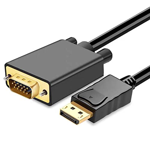 CHICIRIS 1,8 M Langes DP-zu-VGA-Adapterkabel, Hochfestes, Stabiles und Verlustfreies ÜbertragungsdisplayPort DP-zu-VGA-Adapterkabel von CHICIRIS
