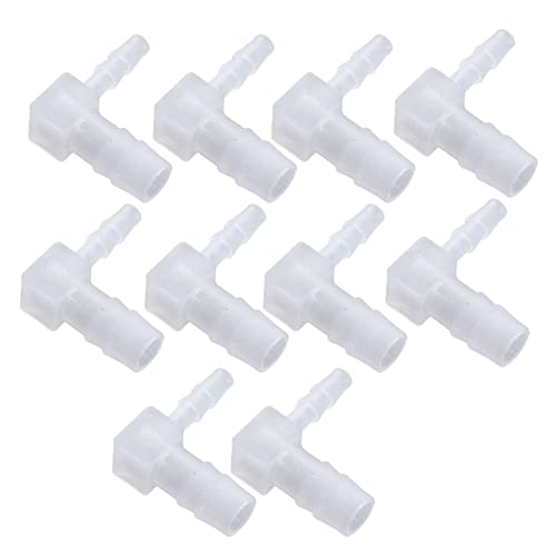 CHICIRIS 10 Pcs Kunststoffschlauchgelenke Barb Reduzierarmaturen Typ 90 Grad Ellbogenrohranschlüsse - Verschleiß Resistent und Langlebig (Ellenbogen 8 * 4MM) von CHICIRIS
