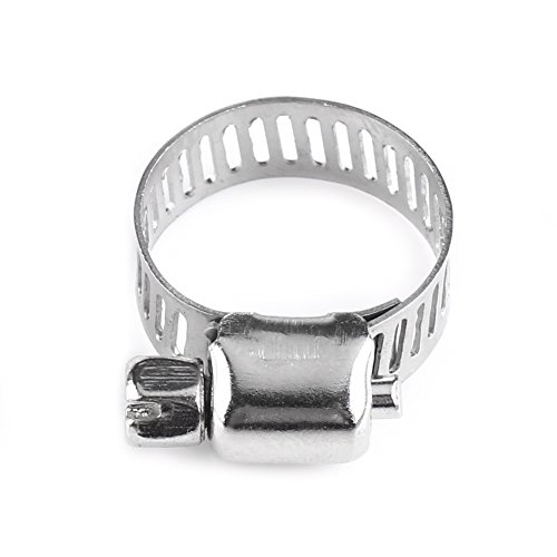 CHICIRIS 10 -pcs Verstellbare Edelstahl -Schraubenbandschlauchklemmen, Starke Klemmkraft, Vielseitig Zum Anschließen von Luftschläuchen, Wasserrohren und Kraftstoff (13-19) von CHICIRIS