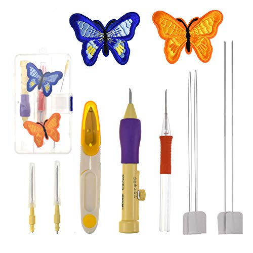 CHICIRIS 12pcs DIY Stickerei Stift Set Verstellbare Länge Punchnadel -Accessoires für Anfänger und Handwerksbegeisterte von CHICIRIS