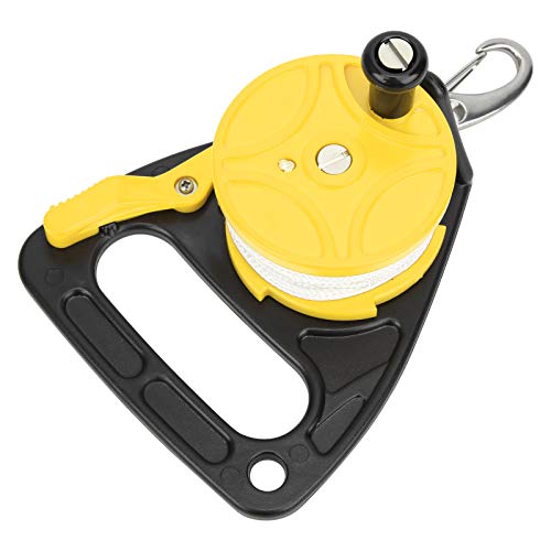 CHICIRIS 150 Fuß Tauchlinie Rollenleichte Tauchwalze für Unterwassertauchen, Höhle, Drift, ABS+Plastik (Yellow) von CHICIRIS