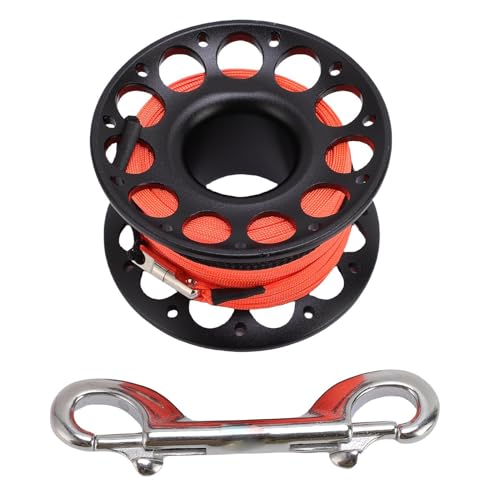 CHICIRIS 30m Tauchwilze, Luftfahrt Aluminium Doppelhaken -Tauch -Rolle für Unterwasserexploration Passt Im Freien, Maritime Operationen mit Float Line Release -Operationen (Black) von CHICIRIS