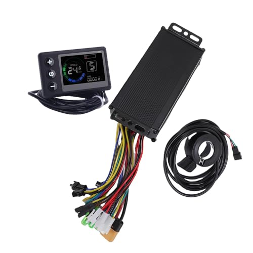 CHICIRIS 36 V 48 V Bürstenloser Elektrobike -Controller -Kit LCD -Anzeigefeld, 3 -Modus -Sinus -Controller 22A, 130x Daumendrossel für DIY E Bike, Scooter von CHICIRIS