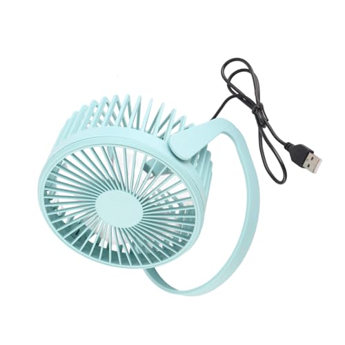 CHICIRIS 360 -Grad -Rotation Niedriger Rausch USB Schreibtisch Fan für Home Office Travel, 5 Klingen Tragbarer Tischventilator für den Gebrauch Im Innenbereich Im Freien (Himmelblau) von CHICIRIS