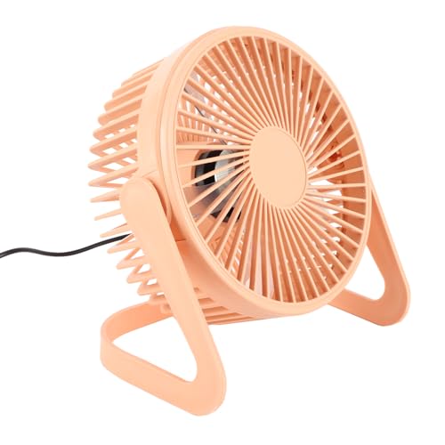 CHICIRIS 360 -Grad -Rotation Niedriger Rausch USB Schreibtisch Fan für Home Office Travel, 5 Klingen Tragbarer Tischventilator für den Gebrauch Im Innenbereich Im Freien (ORANGE) von CHICIRIS