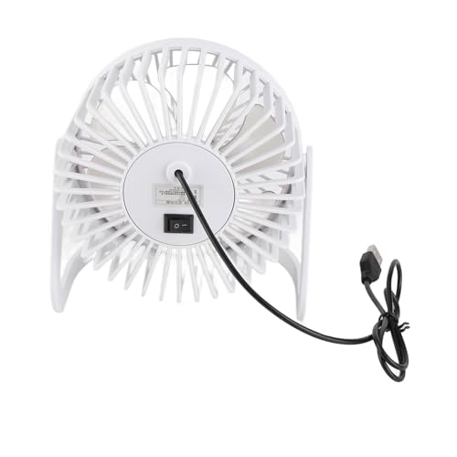 CHICIRIS 360 -Grad -Rotation Niedriger Rausch USB Schreibtisch Fan für Home Office Travel, 5 Klingen Tragbarer Tischventilator für den Gebrauch Im Innenbereich Im Freien (WHITE) von CHICIRIS