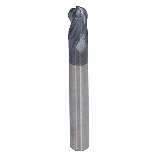 CHICIRIS 4 Flöte Wolfram -Carbidball Nasen Endmühle Spiralmahlen CNC Router Bit Zum Schneiden von Holz und Marmor (R3*12*D6*50) von CHICIRIS