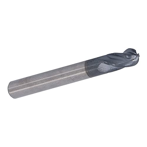 CHICIRIS 4 Flöte Wolfram -Carbidball Nasen Endmühle Spiralmahlen CNC Router Bit Zum Schneiden von Holz und Marmor (R4*16*D8*60) von CHICIRIS