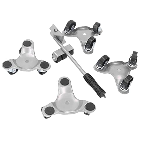 CHICIRIS 4PCS Möbel Mover Dolly Set mit Dreieckigerem Design und Metallstruktur, um Schwere Möbel und Geräte zu Bewegen, Silber CHICIRIS 4PCS Möbel Mover Dolly Set mit Dreieckigerem Design und Metallstruktur, um Schwere Möbel und Geräte zu Bewegen, Silber von CHICIRIS
