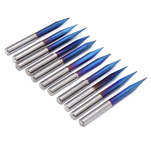 CHICIRIS 4mm/0,2 Zoll 2 -Flotze -Endmühle Wolfram Stahlfräsenschneider Zum Gravieren und Markieren von Holz, MDF, Aluminium und Acryl 11PCS Schnitzwerkzeugset von CHICIRIS