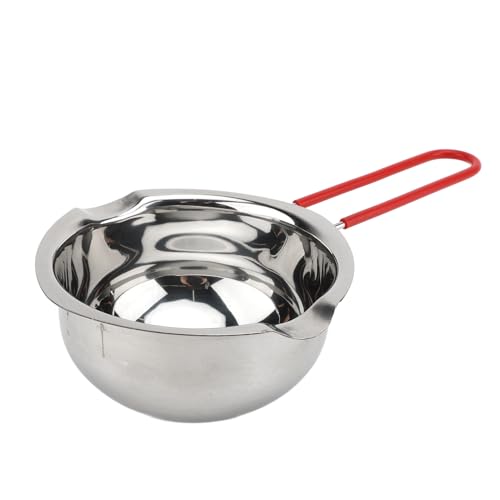CHICIRIS 500 Ml Schokoladenschmelzschale für Süßigkeiten, Käse, Butter, Kerzenherstellung mit Dual -Spouts, Kühle Griffe, Vorderer Haken, um Ein Rutschen zu Verhindern von CHICIRIS