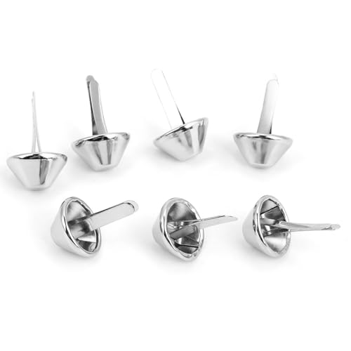 CHICIRIS 50pcs Feine Beschichtete Kegelnagelkopfstollen, Glänzende Accessoires für die Dekoration von Lederhandwerksdekorationen, Geeignet für Taschen und Kleiderverzerrungen (Sekt #01) von CHICIRIS
