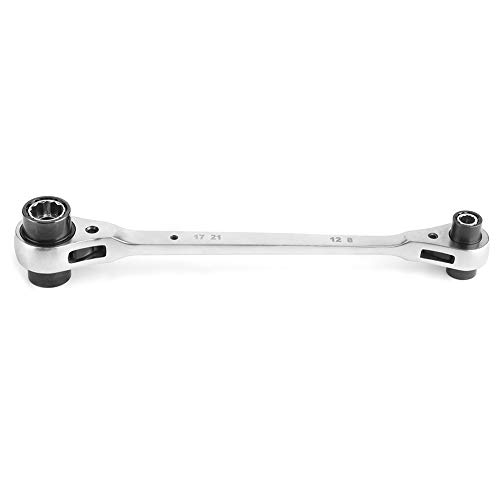 CHICIRIS 8-21 Mm 8 in 1 Ratschenschlüssel-Buchse Spanner Multifunktion Doppelköpfiges 72 Zähne Schnelle Lenkung nach Rechts Rechts mit CRV-Chrom-Vanadiumstahl für die Reparatur von Auto von CHICIRIS